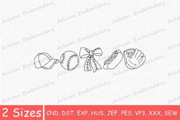 Baseball Sketch Elements, Sports Outline
