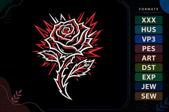 Gothic Rose Tattoo Style