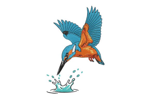 Kingfisher Embroidery Design