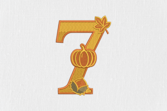 Number 7 Autumn Monogram