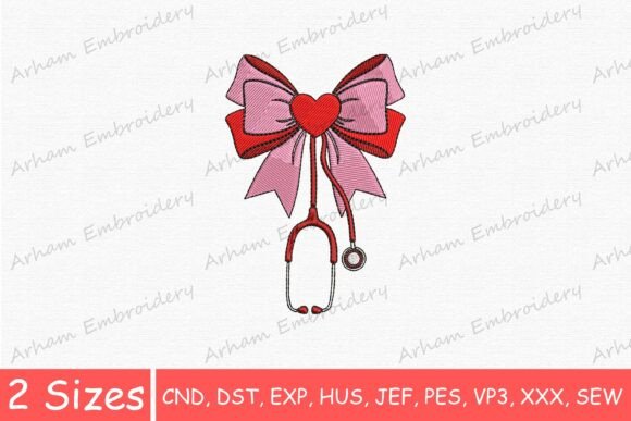 Nurse Stethoscope Bow