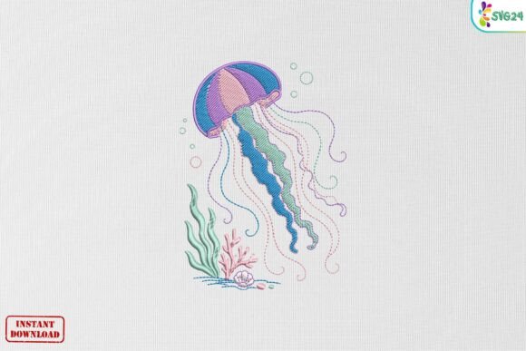 Pastel Jellyfish Ocean Fantasy