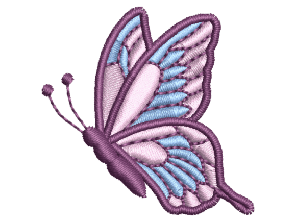 Purple Pastel Butterfly Design