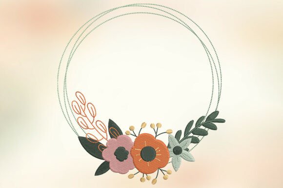 Retro Meadow Floral Wreath